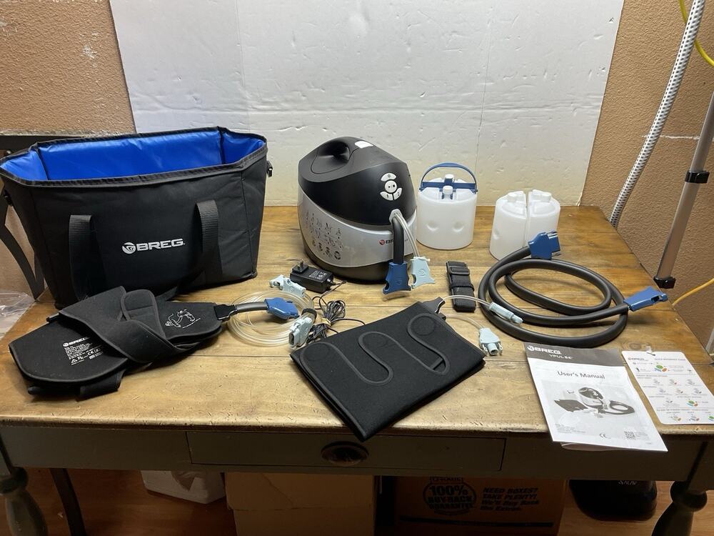 BREG V Pulse Compression & Cold Therapy System Kit w/ Knee Pad & Hose – Used